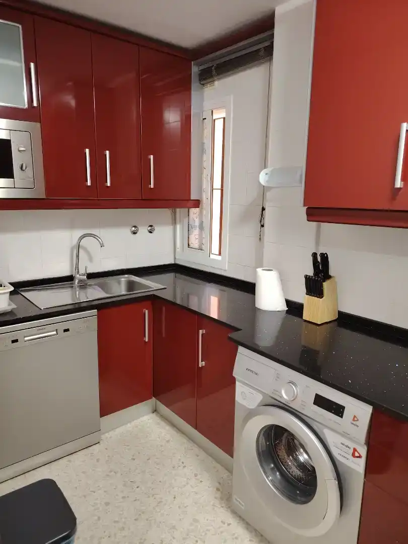 Kitchen of Flat for rent in Rota  with Air Conditioner, Furnished and Oven
