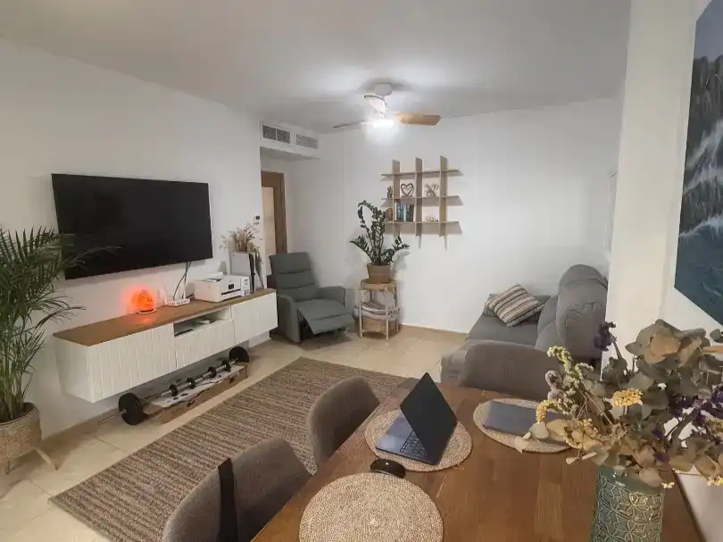 Living room of Flat for rent in Calpe / Calp  with Air Conditioner and Balcony