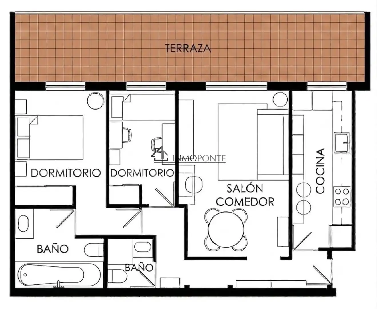 Habitación de Piso en venta en Poio con Calefacción, Terraza y Trastero