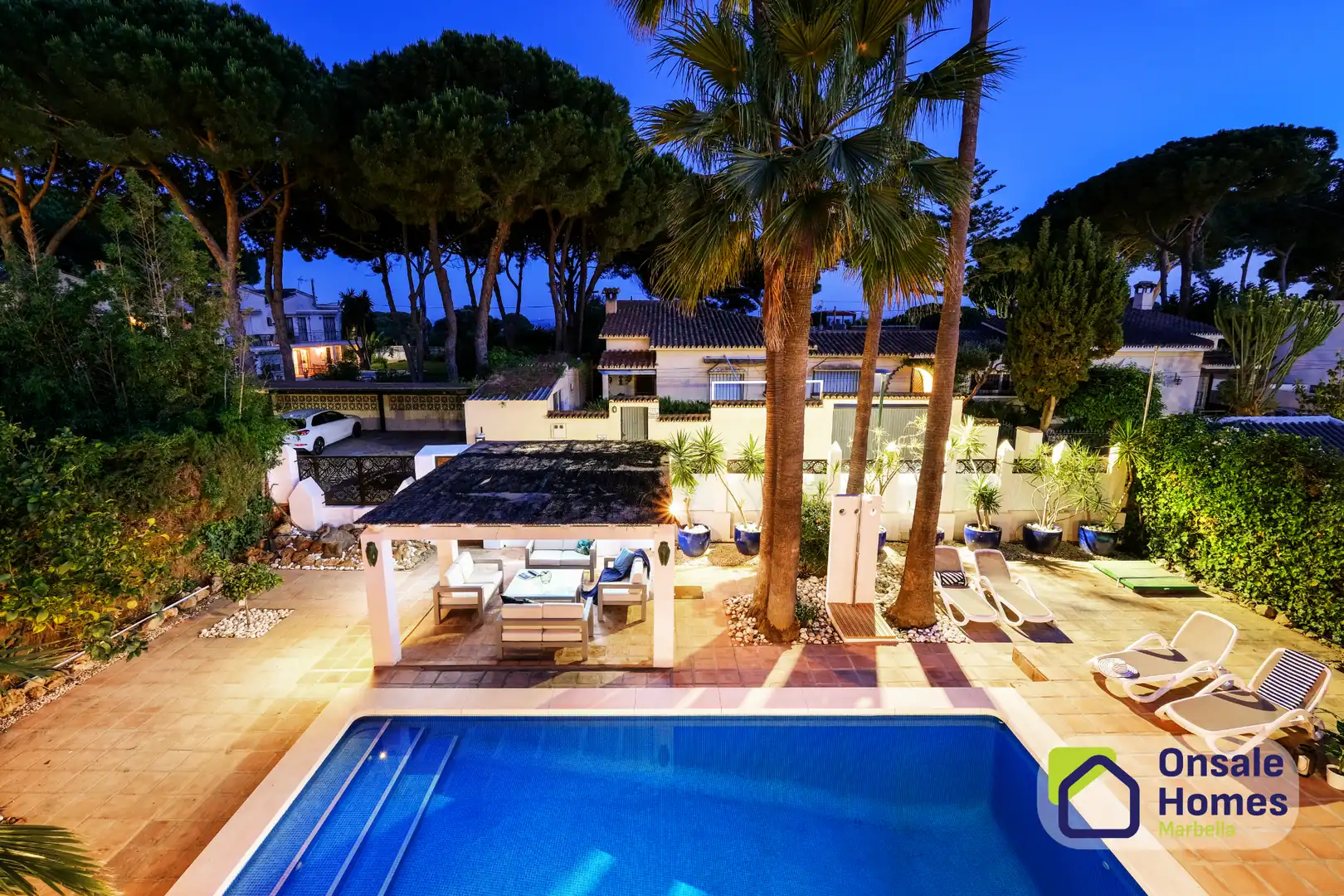 Terraza de Casa o chalet en venta en Marbella con Aire acondicionado, Jardín privado y Terraza