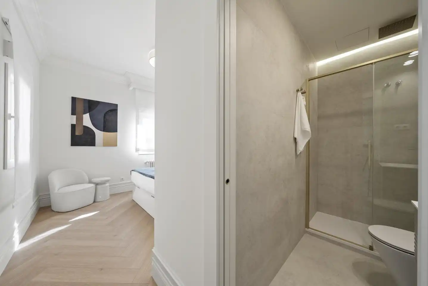 Bedroom of Flat for sale in Madrid  with Air Conditioner, Heating and Furnished