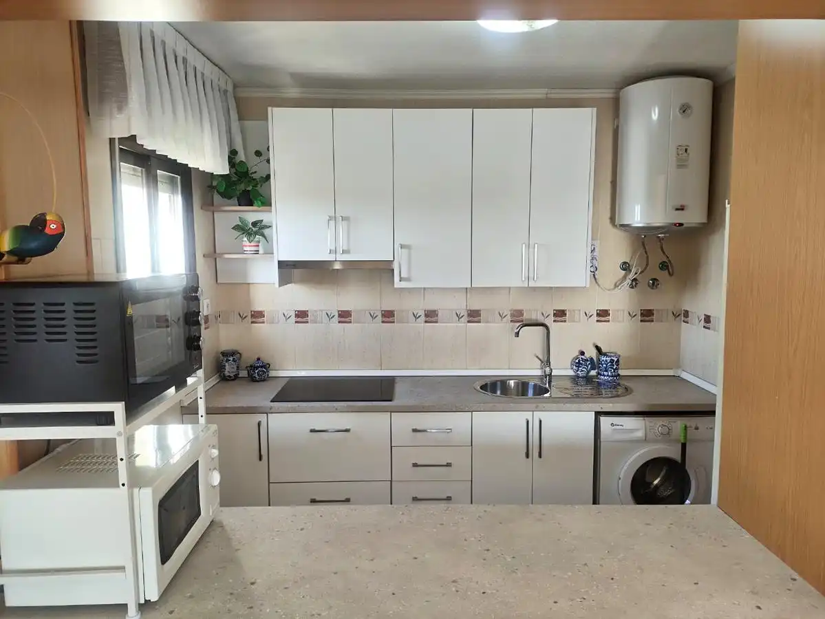 Cuina de Apartament de lloguer en Almuñécar amb Aire condicionat, Terrassa i Moblat