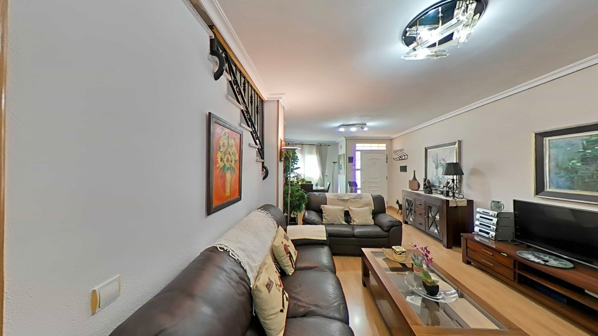 Living room of Single-family semi-detached for sale in Molina de Segura  with Air Conditioner, Terrace and Furnished