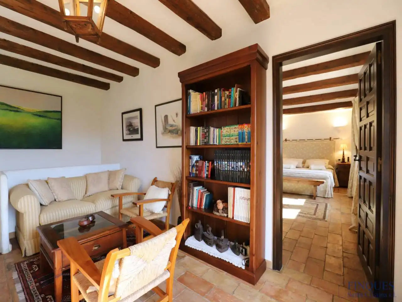Sala d'estar de Finca rústica en venda en Santa Cristina d'Aro amb Aire condicionat, Calefacció i Jardí privat