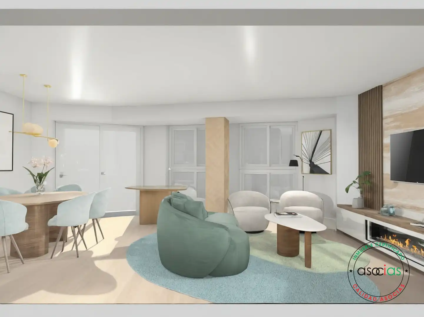 Sala d'estar de Pis en venda en Gijón  amb Calefacció, Parquet i Terrassa