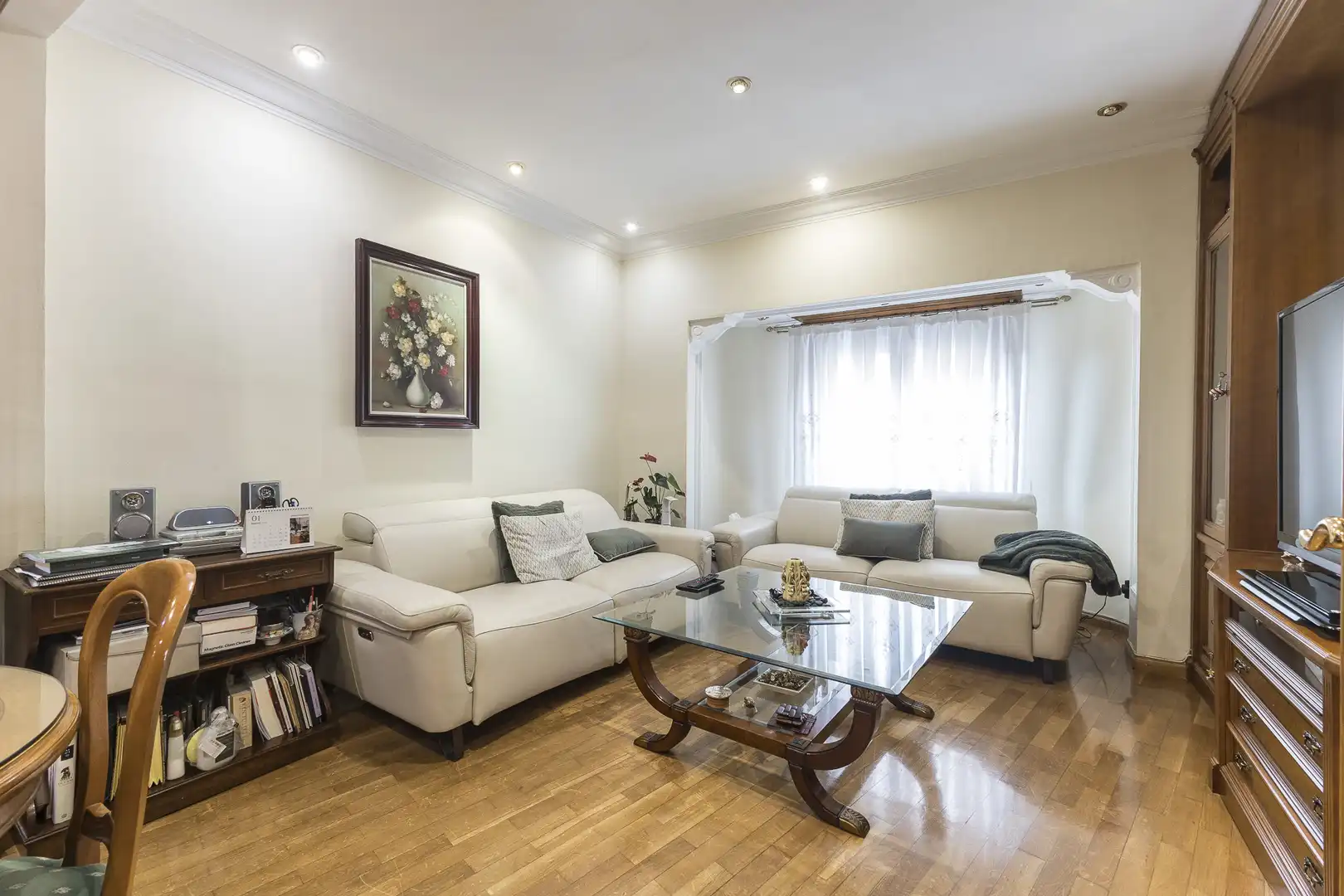 Sala de estar de Casa adosada en venta en Barcelona con Calefacción