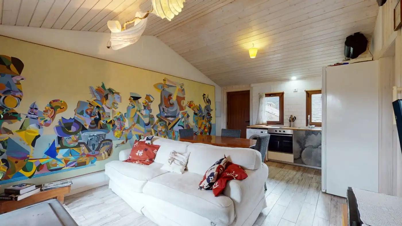 Sala d'estar de Casa o xalet en venda en Majaelrayo amb Calefacció, Jardí privat i Terrassa