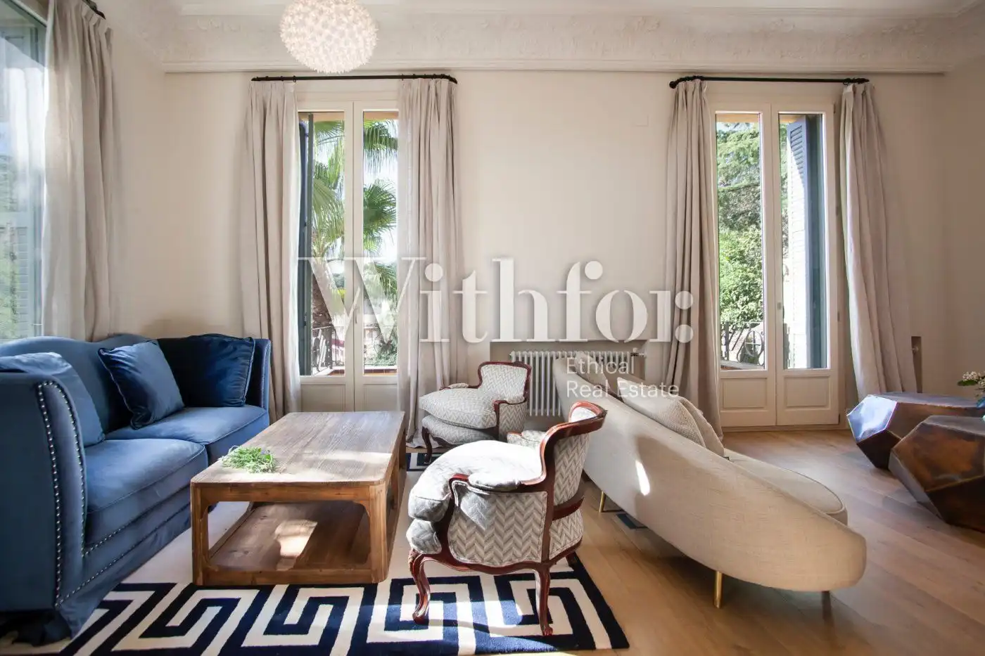 Living room of Houses for rent in Barcelona  with Air Conditioner, Heating and Private garden