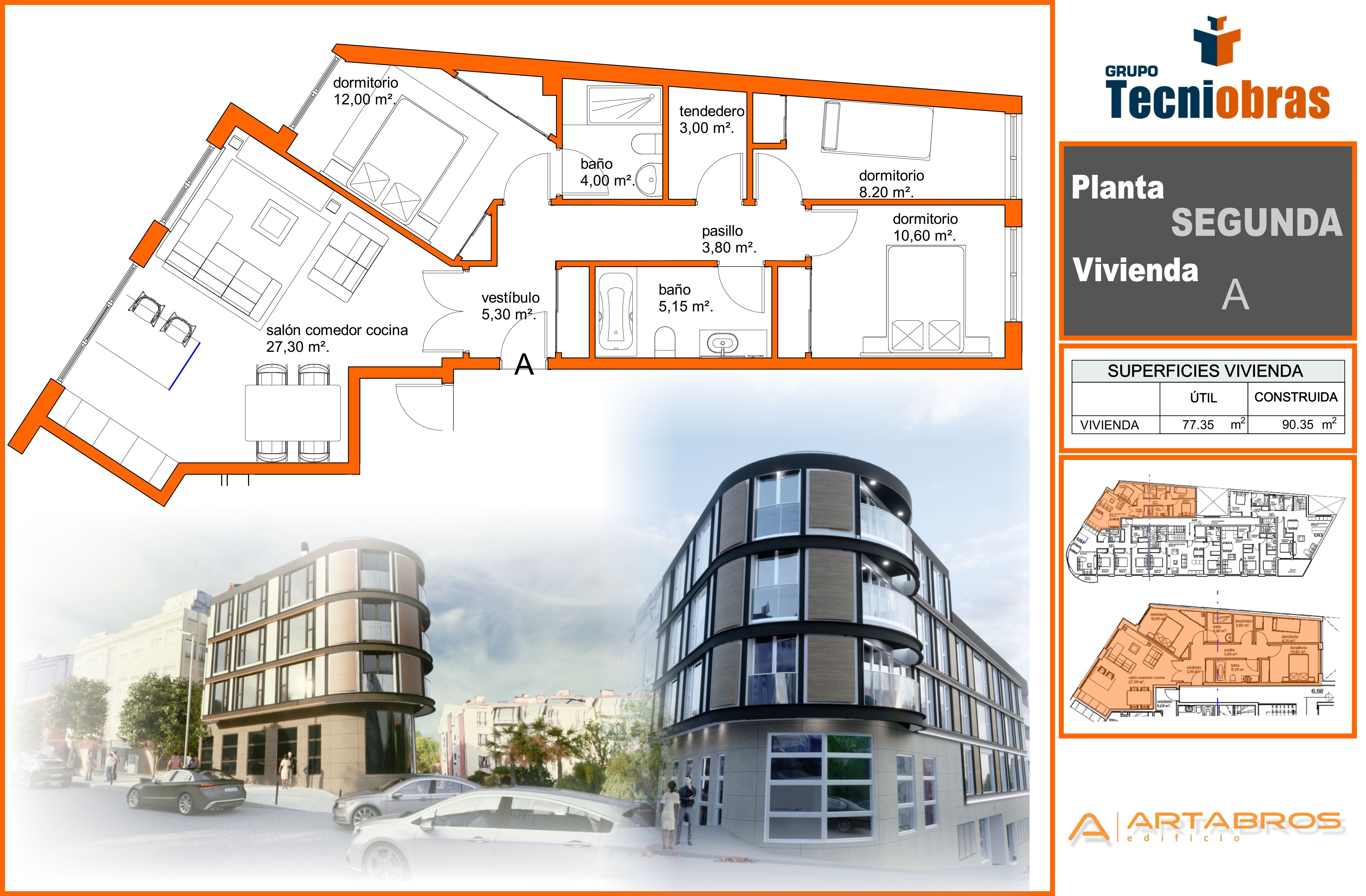 Flat for sale in Oleiros  with Air Conditioner, Parquet flooring and Terrace
