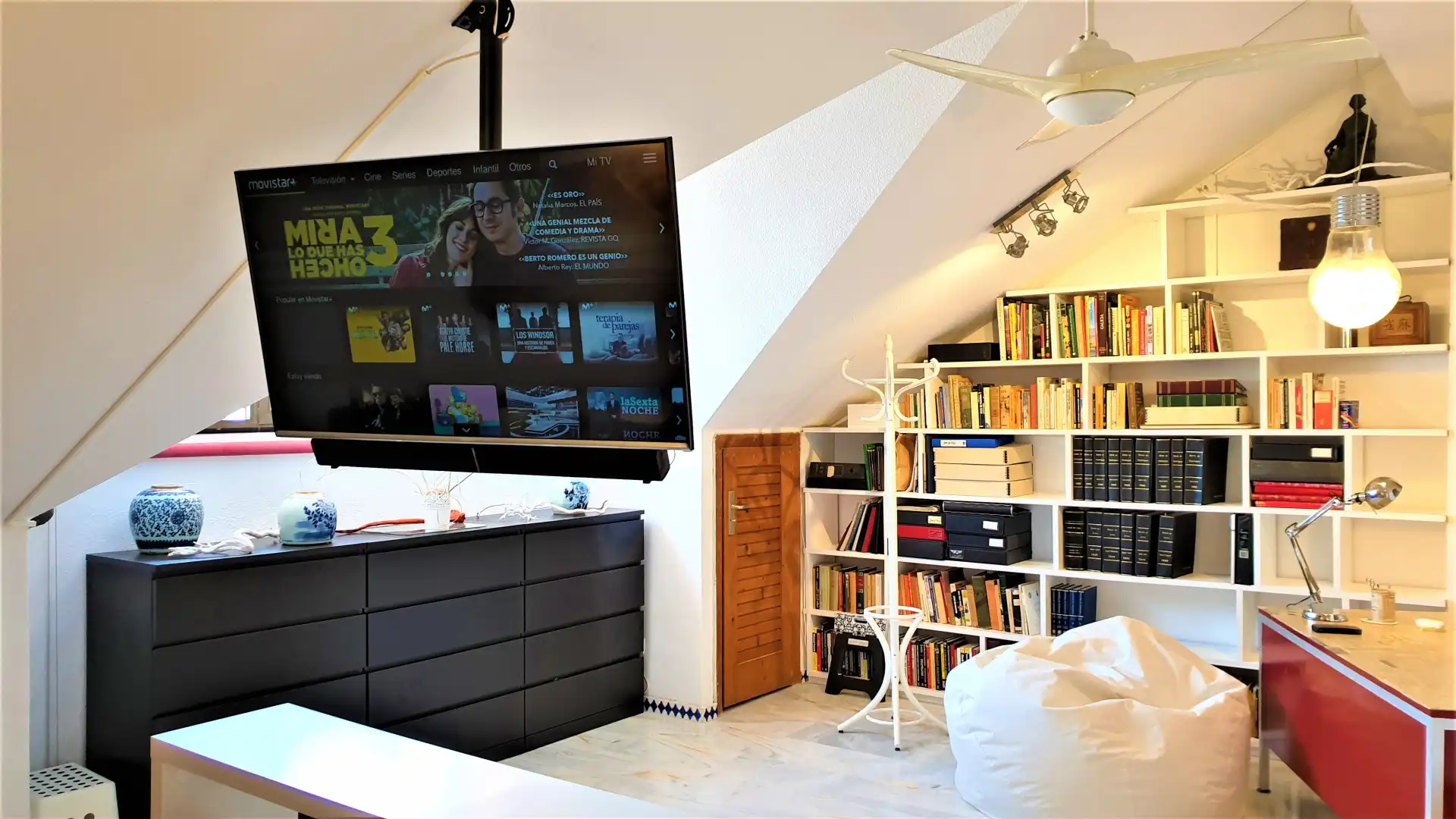 Wohnzimmer von Maisonette zur Miete in Estepona mit Klimaanlage, Terrasse und Schwimmbad