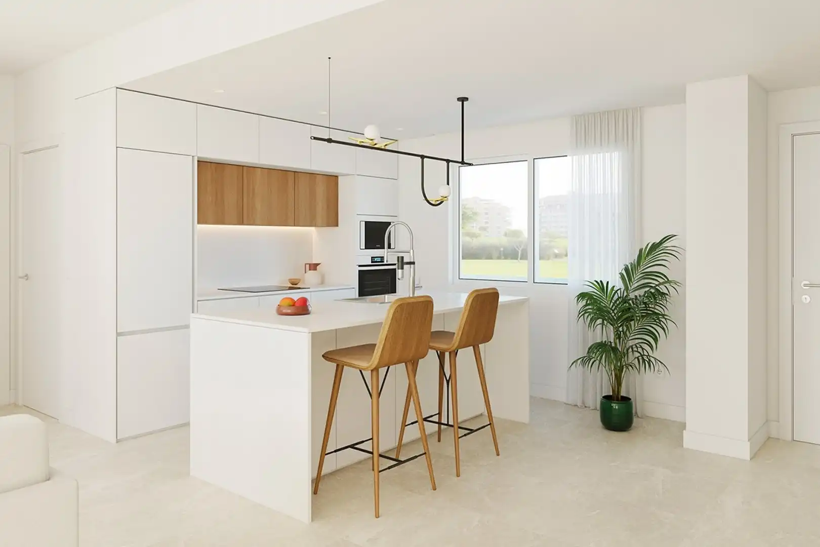 Küche von Wohnung zum Verkauf in Murcia mit Klimaanlage, Privatgarten und Terrasse