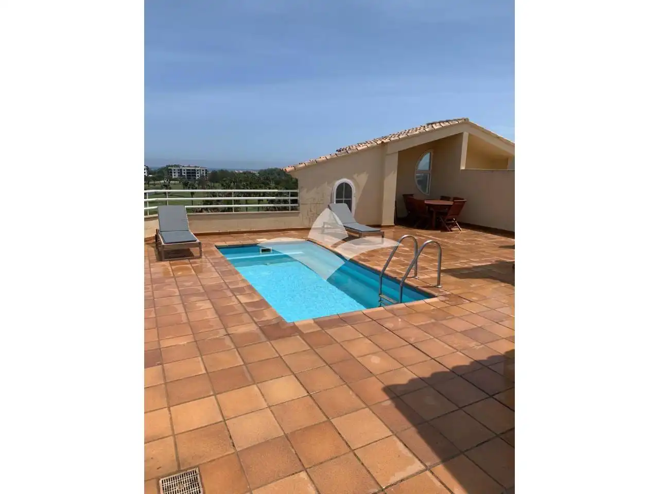 Swimming pool of Attic for sale in Oliva  with Air Conditioner, Parquet flooring and Terrace