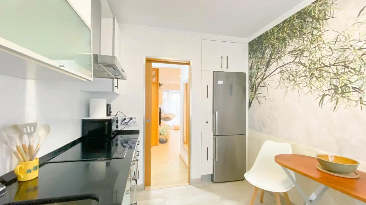 Cocina de Piso de alquiler en Santander con Calefacción, Parquet y Amueblado