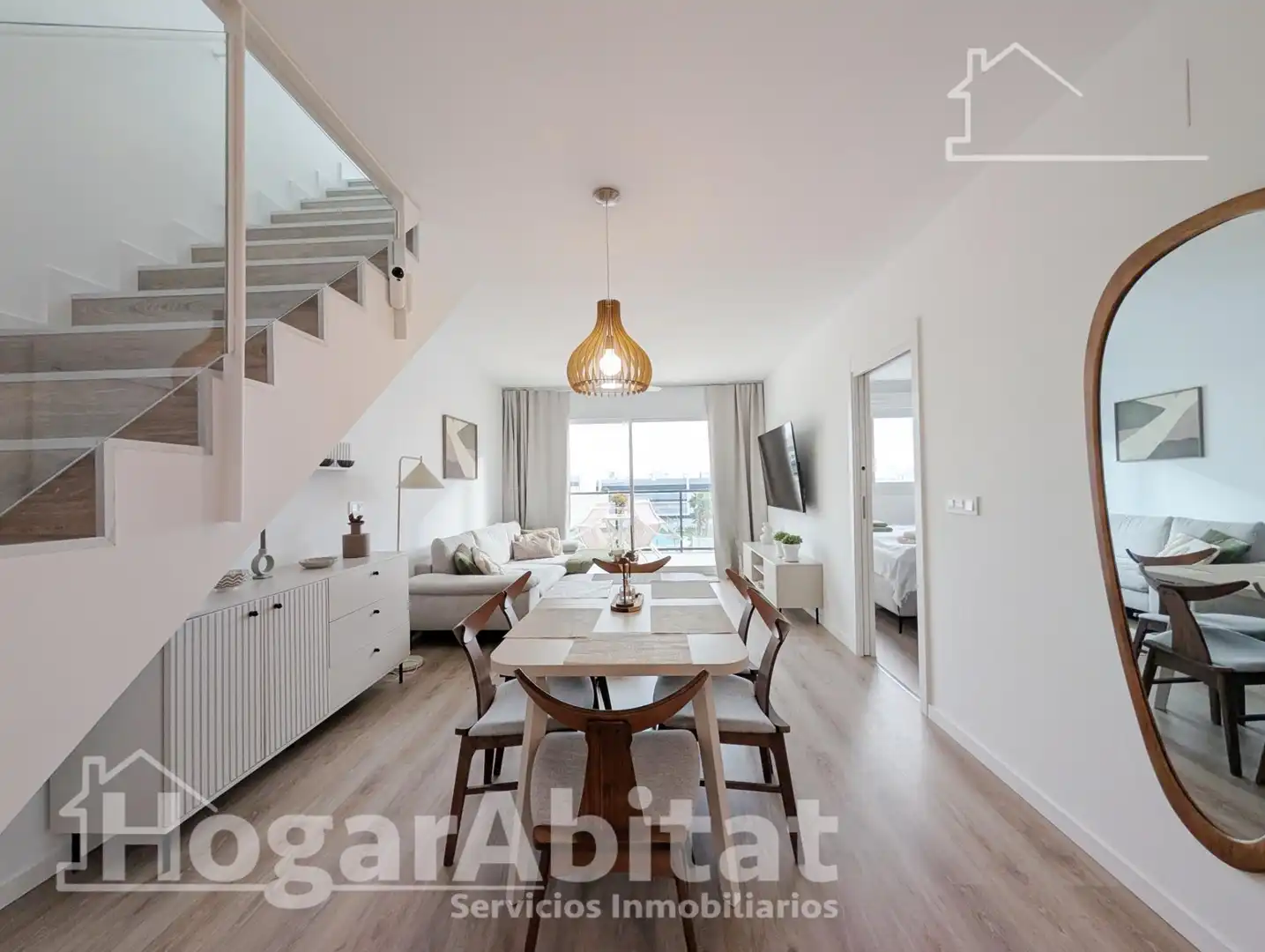 Living room of Attic for sale in Santa Pola  with Air Conditioner, Parquet flooring and Terrace
