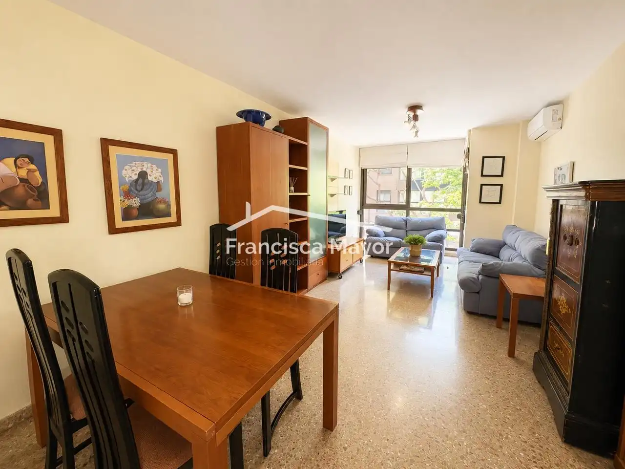 Wohnzimmer von Wohnung zum Verkauf in Valencia mit Klimaanlage, Möbliert und Alarm