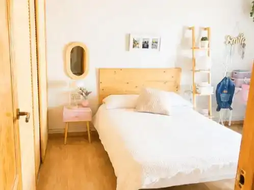 Bedroom of Flat for sale in Badalona  with Air Conditioner