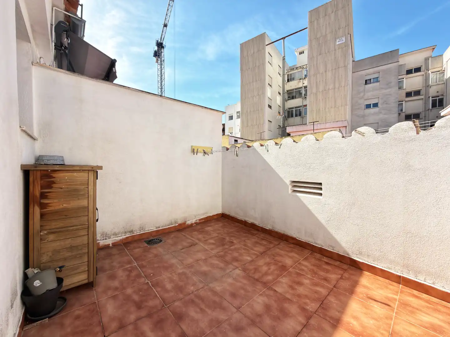Terrasse von Dachboden zum Verkauf in Castellón de la Plana / Castelló de la Plana mit Terrasse, Möbliert und Ofen