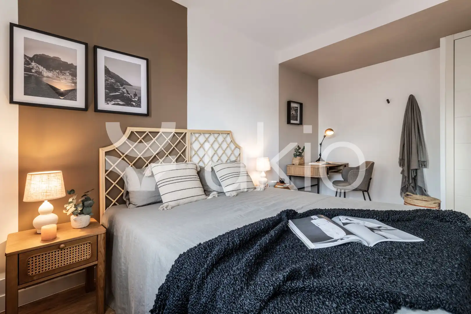 Schlafzimmer von Wohnung zur Miete in Madrid mit Klimaanlage, Heizung und Terrasse