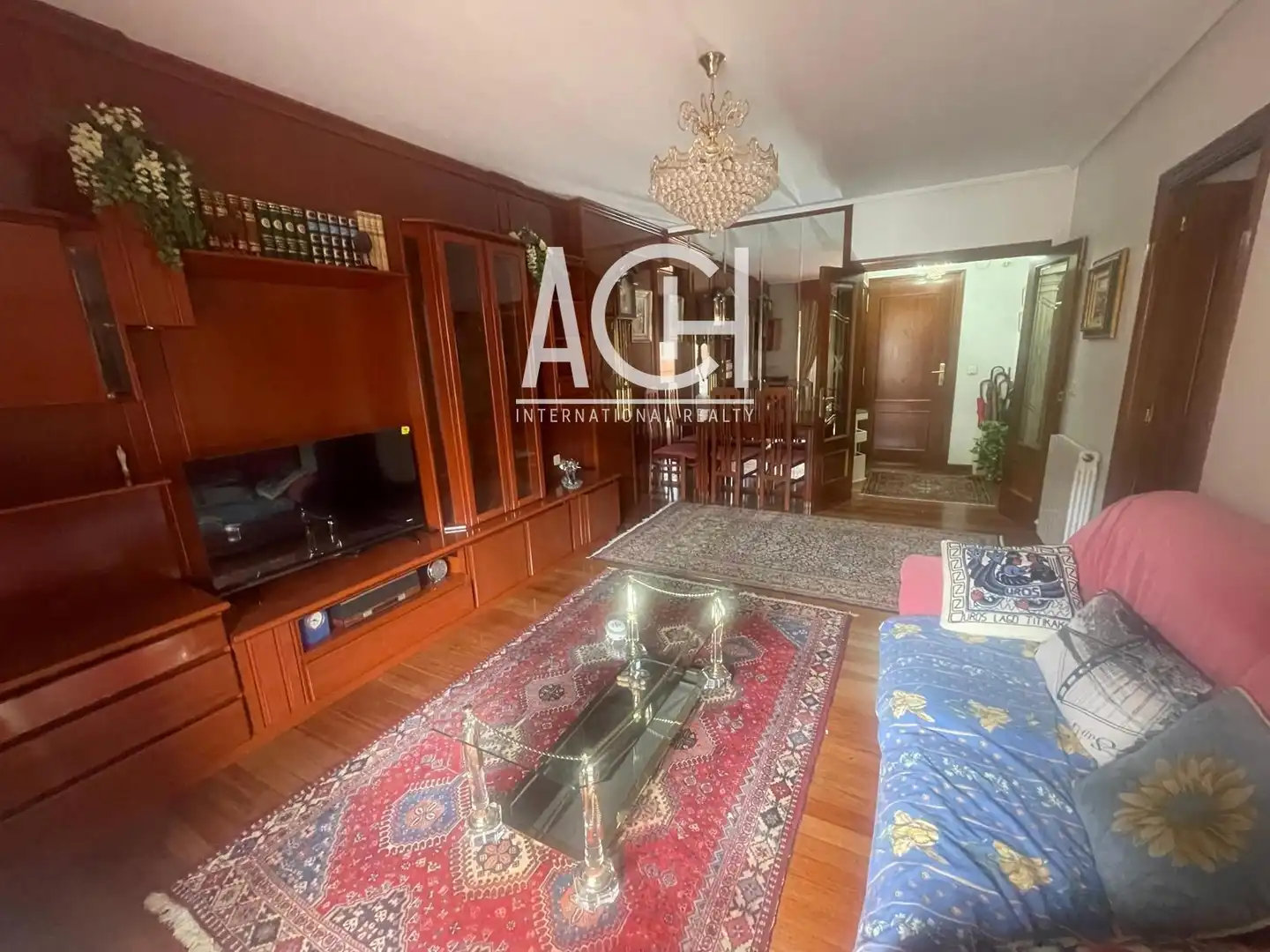 Wohnzimmer von Wohnung zum Verkauf in Bilbao  mit Heizung, Parkett und Terrasse