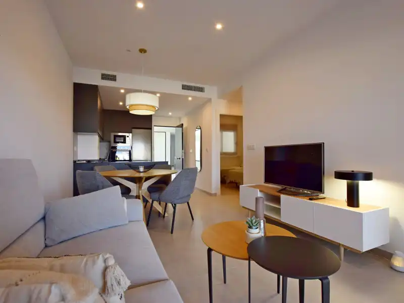 Sala d'estar de Àtic en venda en Torrevieja amb Aire condicionat, Calefacció i Jardí privat