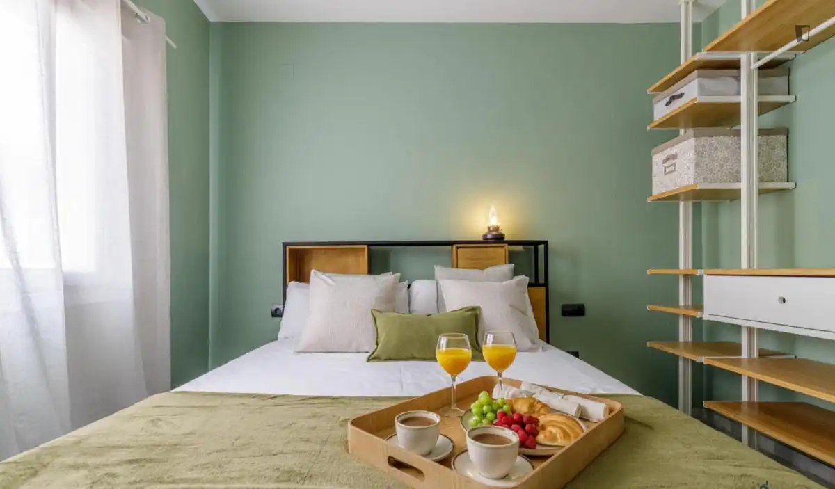 Schlafzimmer von Wohnungen zur Miete in Málaga mit Klimaanlage, Heizung und Möbliert