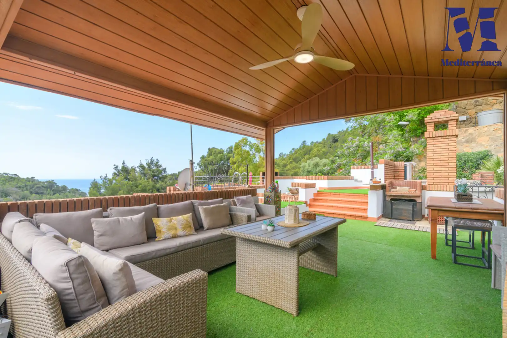 Terrassa de Casa o xalet en venda en Sitges amb Jardí privat, Parquet i Terrassa