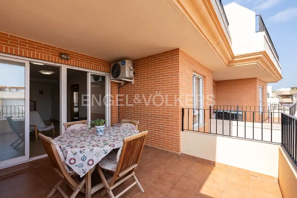 Terraza de Piso de alquiler en Canet d'En Berenguer con Aire acondicionado, Calefacción y Jardín privado