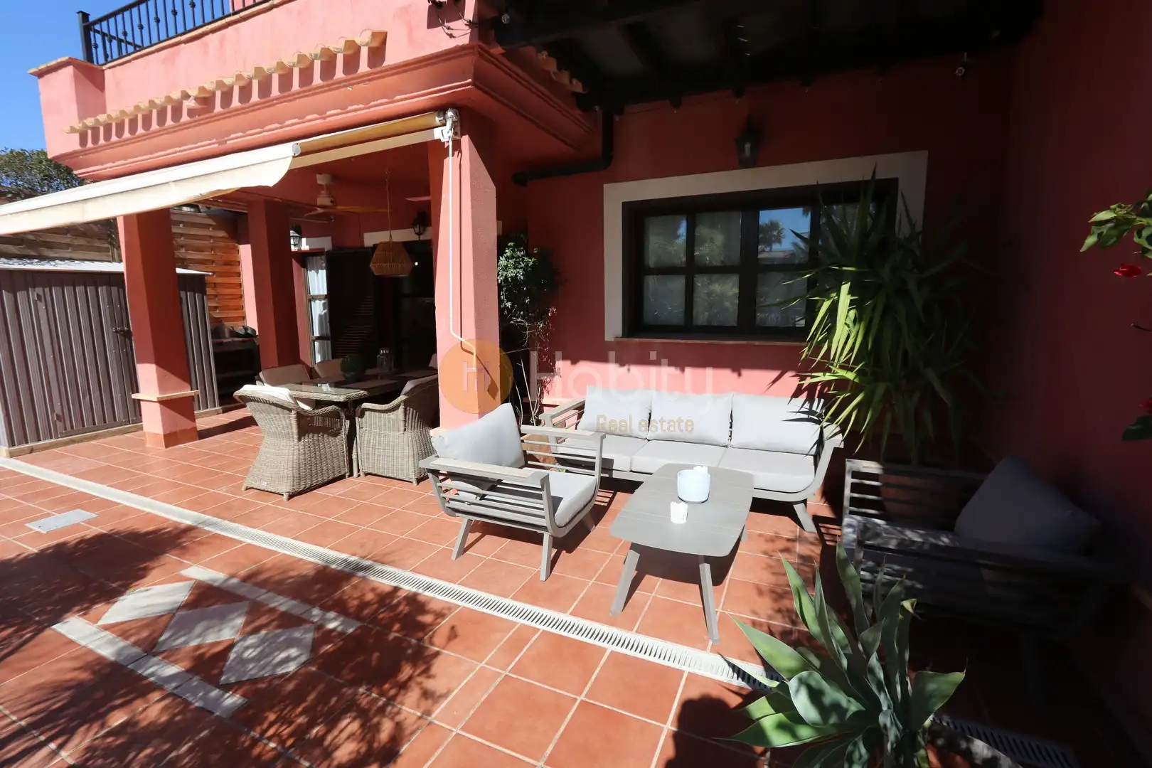 Terrassa de Casa adosada en venda en Fuente Álamo de Murcia amb Aire condicionat, Calefacció i Jardí privat