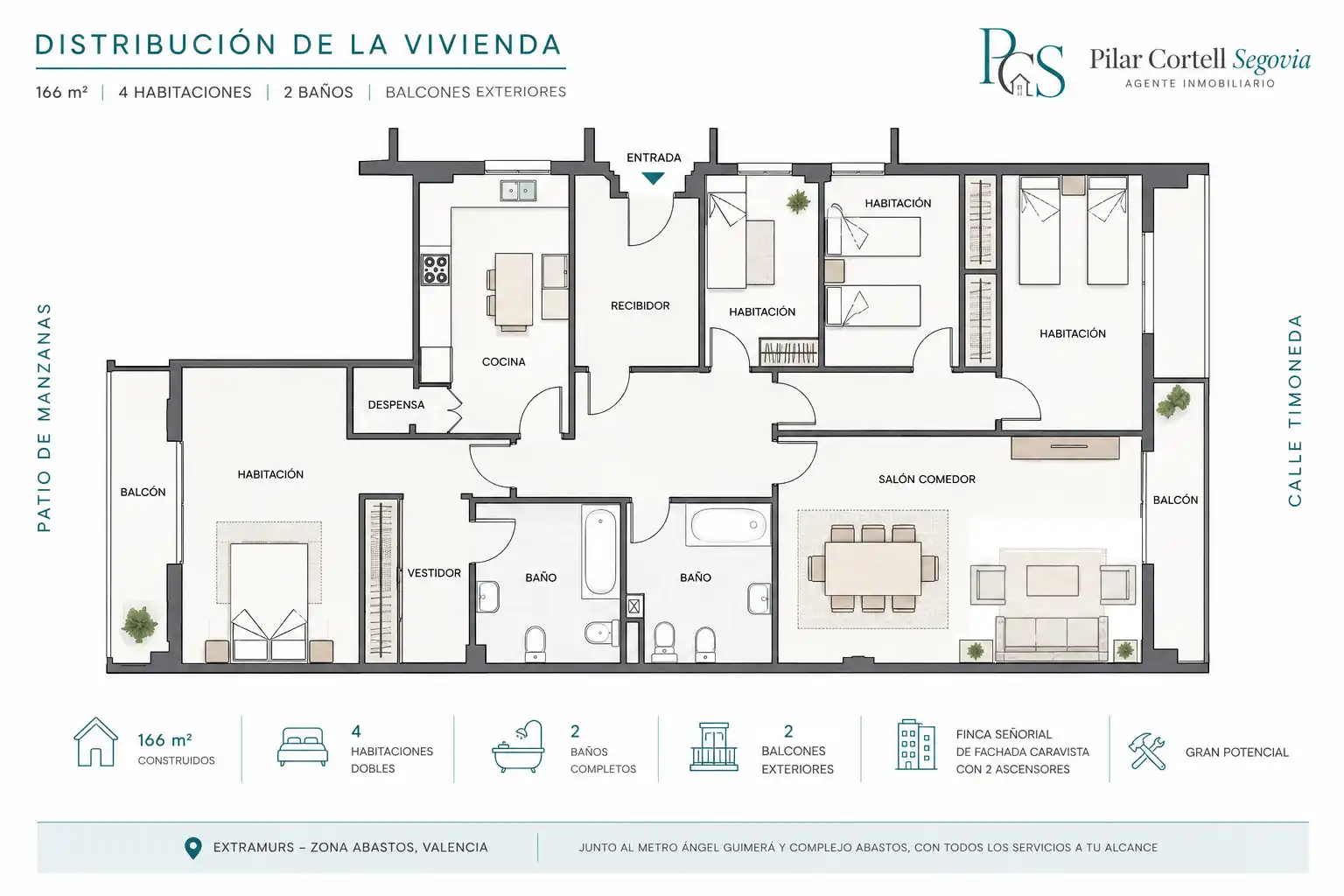 Piso en venta en Valencia con Calefacción, Amueblado y Horno