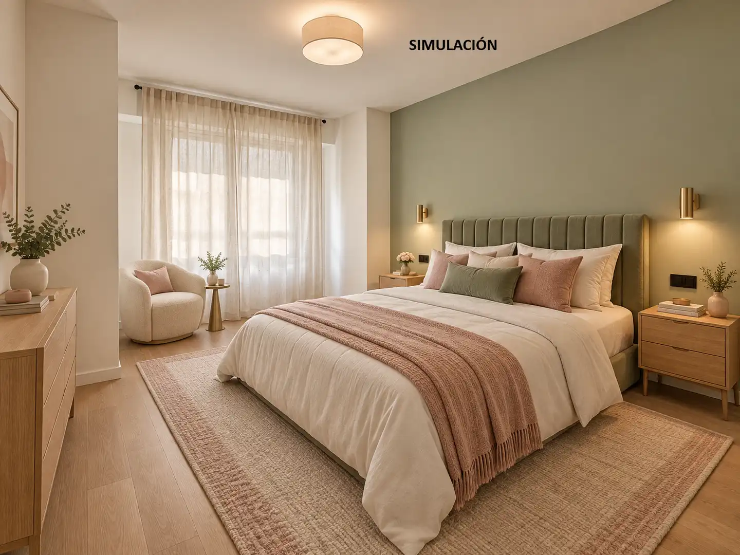 Bedroom of Flat for sale in Ontinyent  with Air Conditioner and Heating