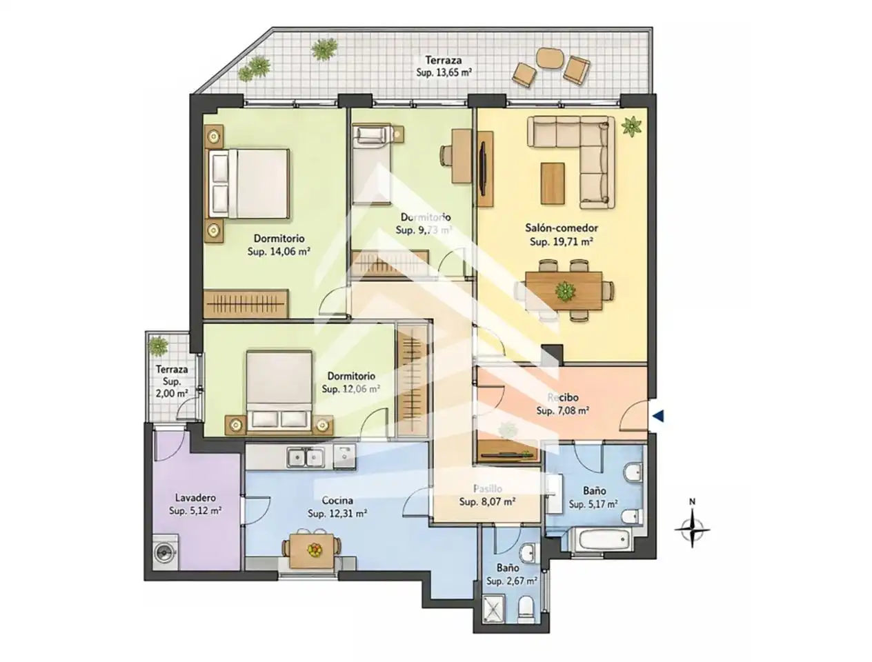 Piso con terraza en venta en Gran Via de Carles III, imagen 37