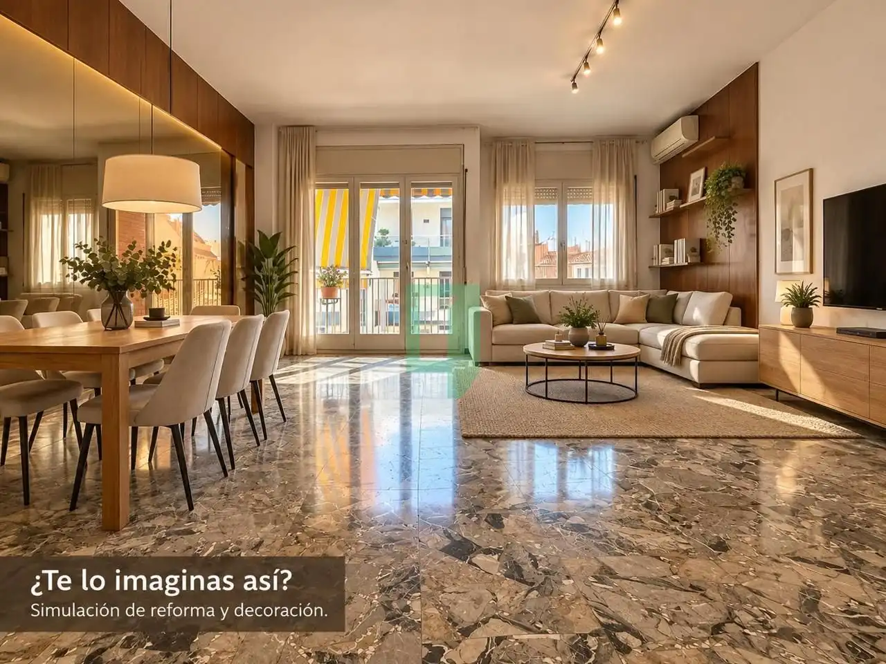 Living room of Flat for sale in Badalona  with Air Conditioner and Balcony