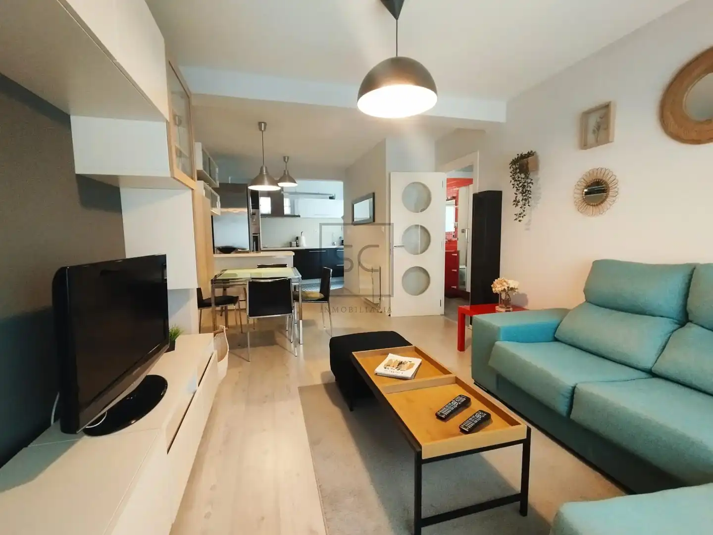 Living room of Flat for rent in Ferrol  with Heating and Furnished