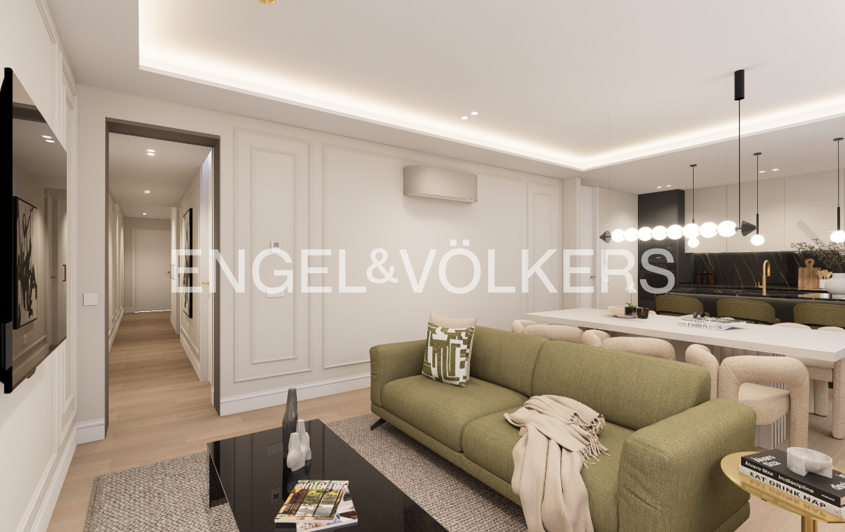 Sala de estar de Piso en venta en  Madrid Capital con Aire acondicionado, Calefacción y Parquet