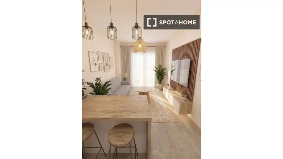 Wohnzimmer von Wohnungen zur untervermieten in Mijas mit Klimaanlage, Terrasse und Möbliert
