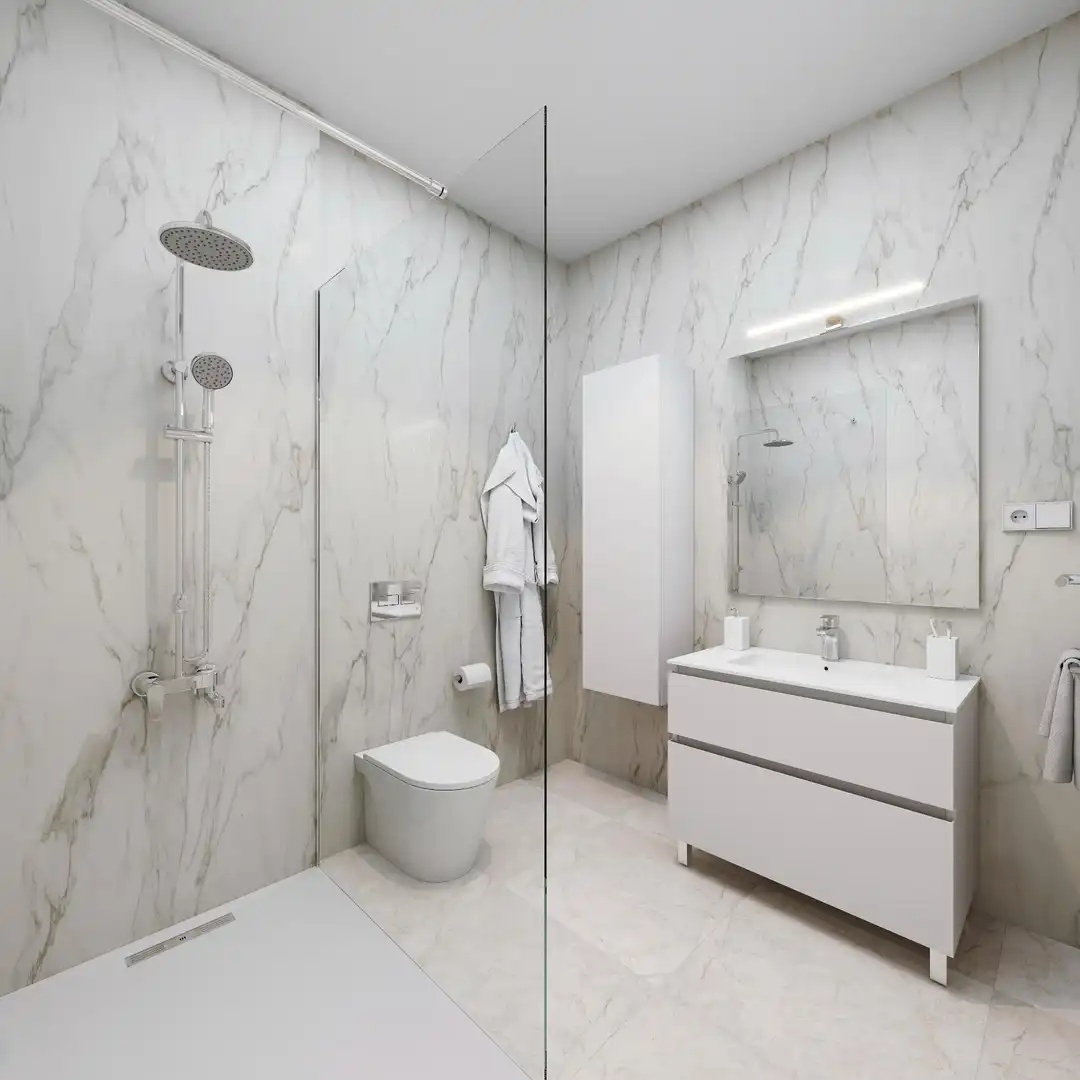 Bathroom of Houses for sale in Mazarrón  with Private garden, Terrace and Swimming Pool