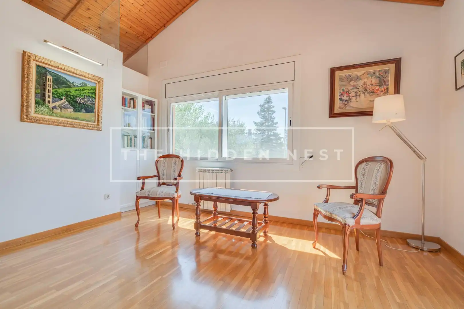 Sala d'estar de Casa o xalet en venda en Castellar del Vallès amb Calefacció, Parquet i Terrassa