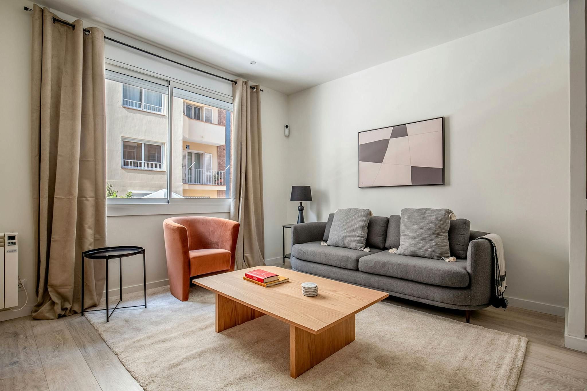 Living room of Flat to rent in  Barcelona Capital  with Air Conditioner, Heating and Washing machine