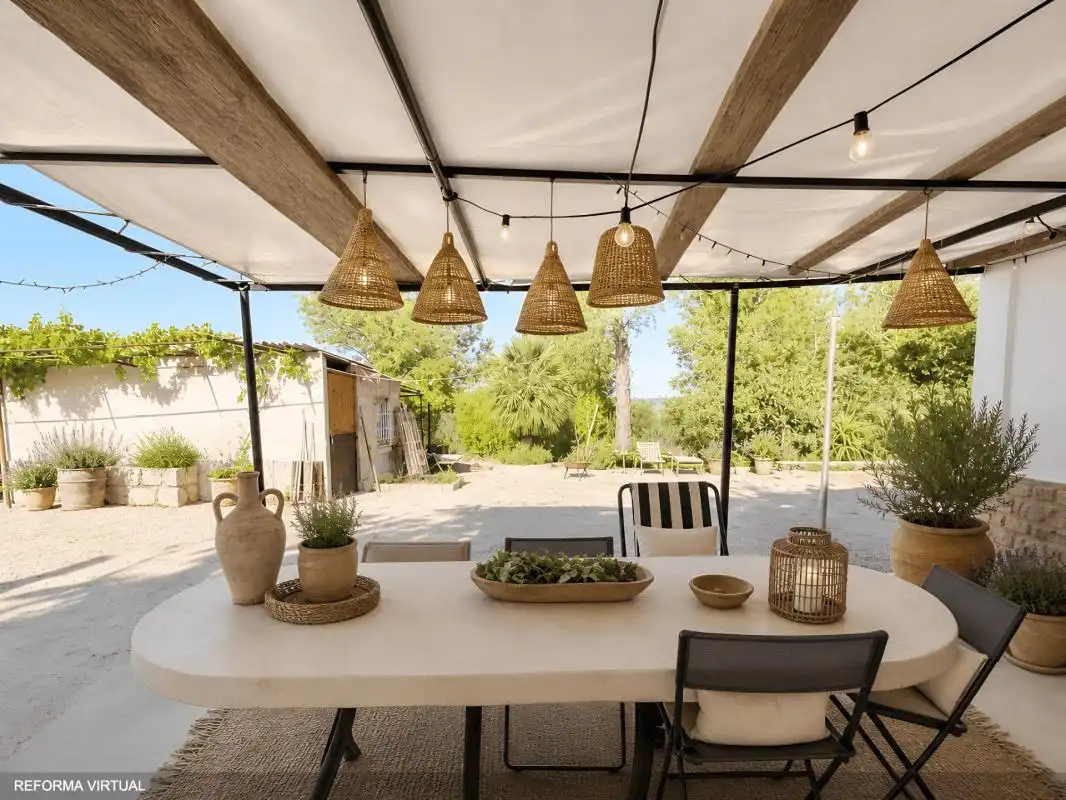 Terrassa de Finca rústica en venda en Pedralba amb Calefacció, Jardí privat i Terrassa