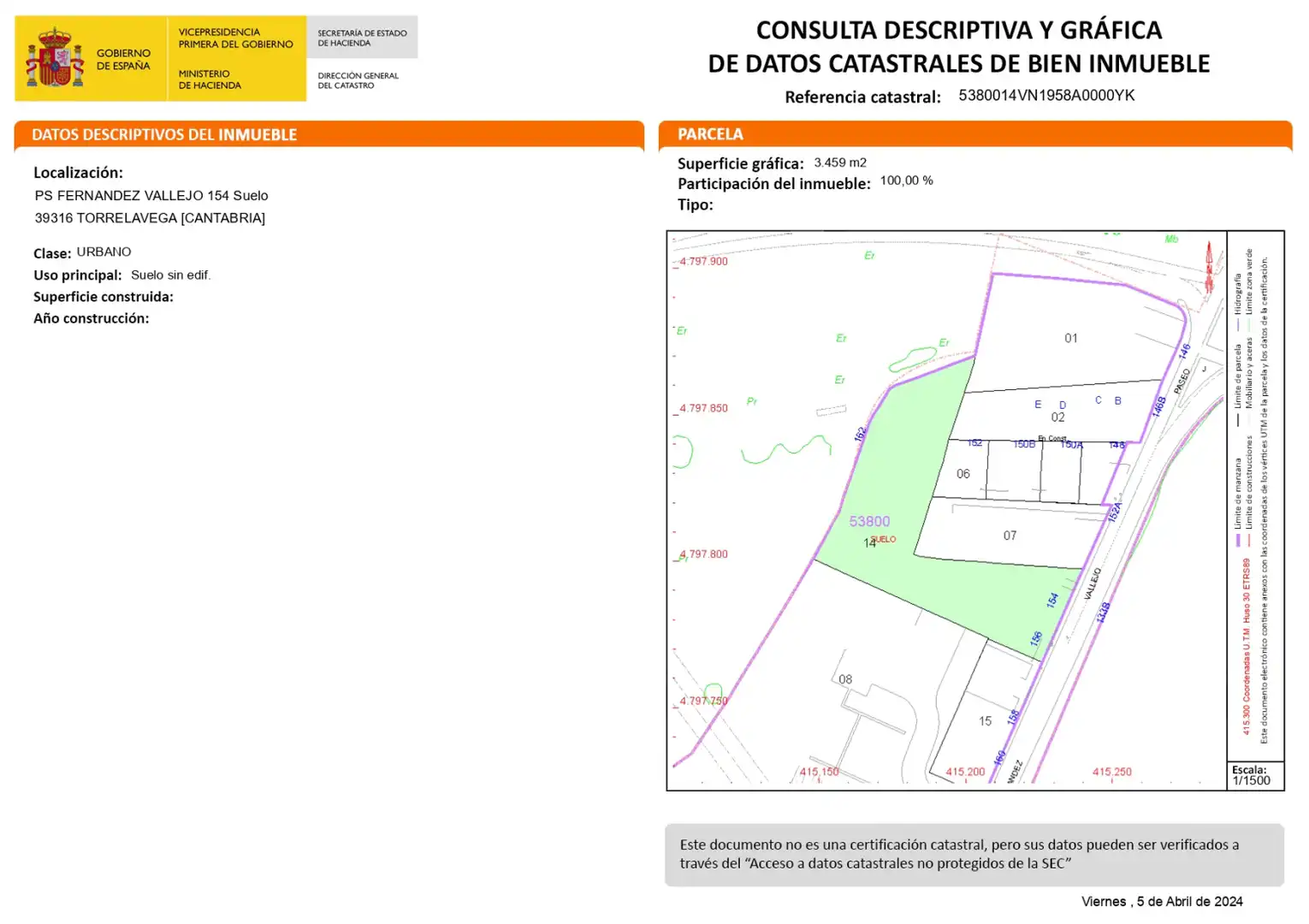 Terreno en venta en Torrelavega 