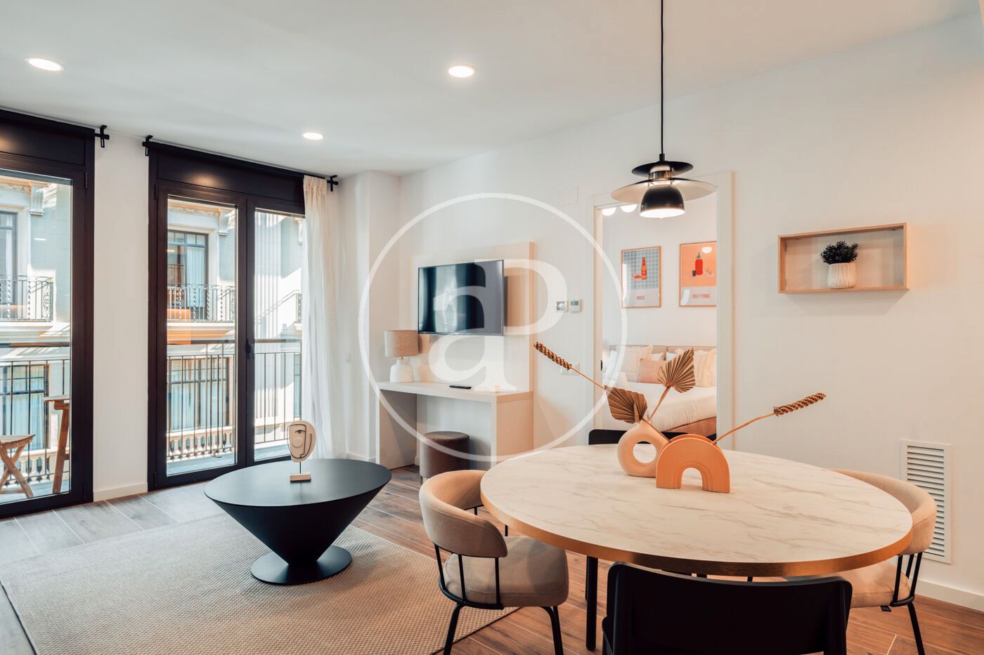 Living room of Flat to rent in  Barcelona Capital  with Air Conditioner, Heating and Furnished