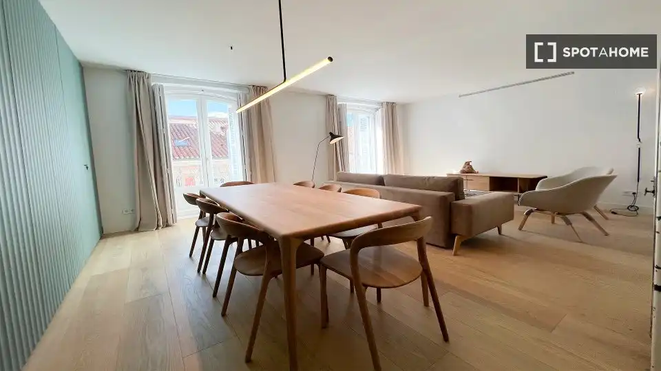 Dining room of Apartments for share in Madrid  with Air Conditioner, Terrace and Furnished