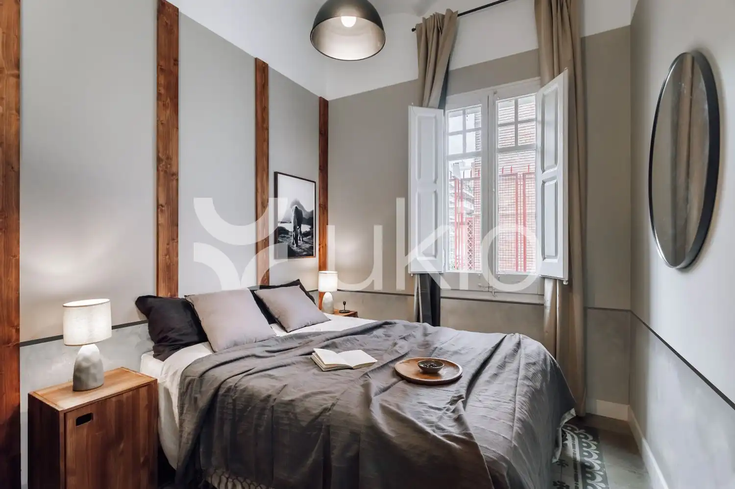 Habitación de Apartamento de alquiler en Barcelona con Aire acondicionado, Amueblado y Horno
