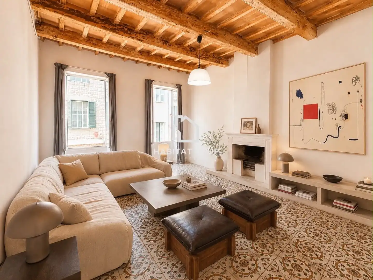 Sala de estar de Casa adosada en venta en Maó - Mahón con Calefacción y Terraza