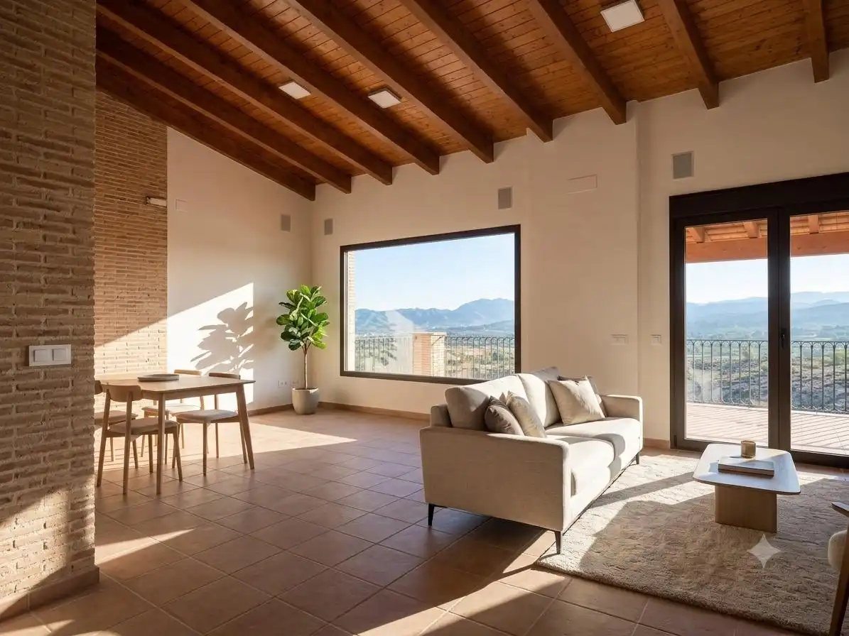 Sala de estar de Casa o chalet en venta en L'Énova con Jardín privado, Terraza y Trastero