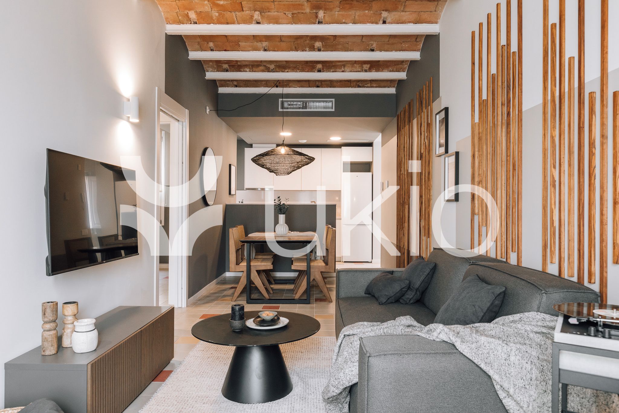 Living room of Apartment to rent in  Barcelona Capital  with Air Conditioner, Heating and Furnished