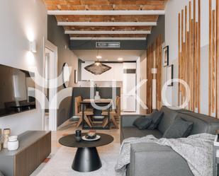 Sala d'estar de Apartament de lloguer en  Barcelona Capital amb Aire condicionat, Calefacció i Moblat