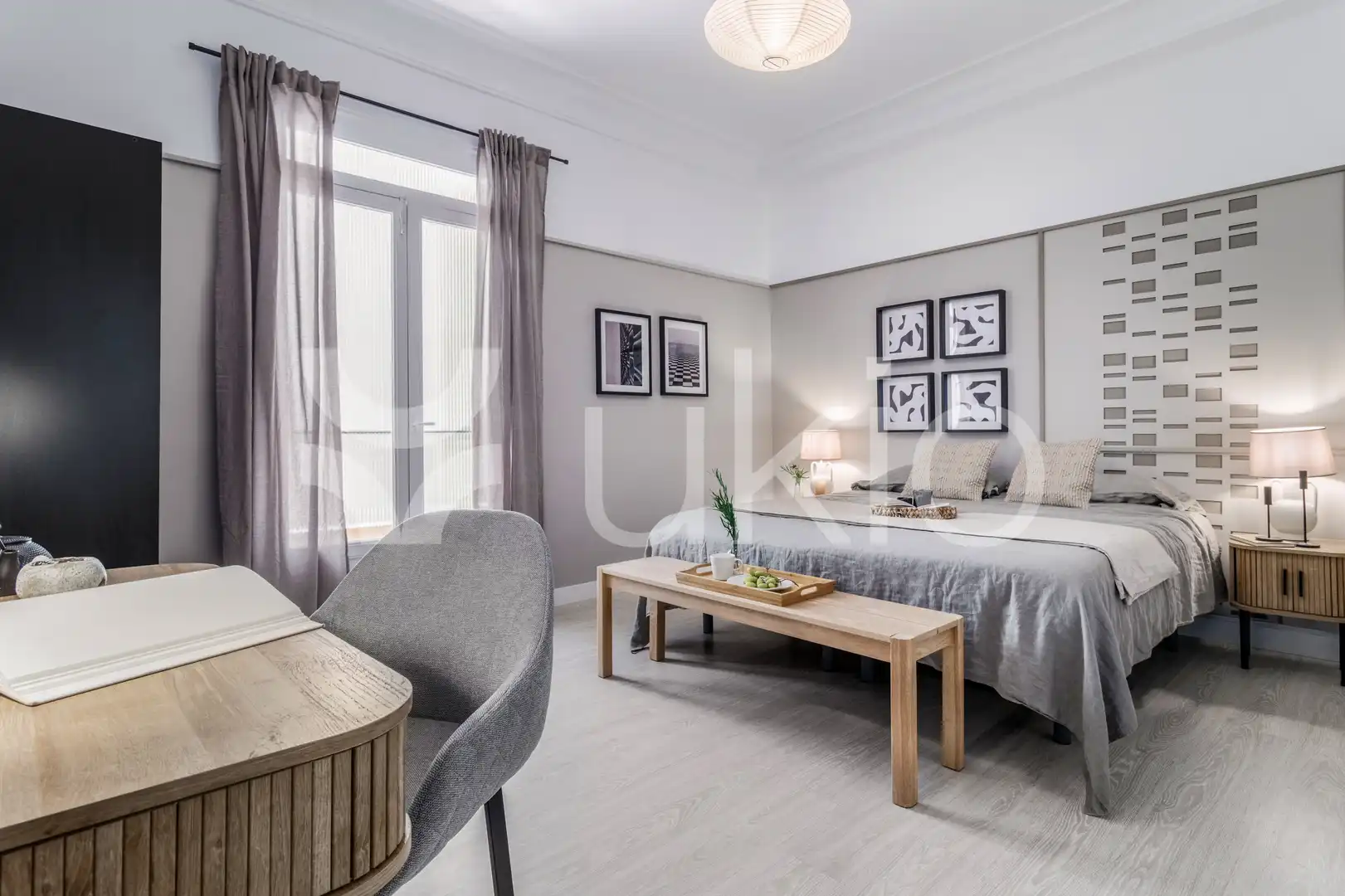 Dormitori de Apartament de lloguer en Madrid amb Aire condicionat, Calefacció i Terrassa
