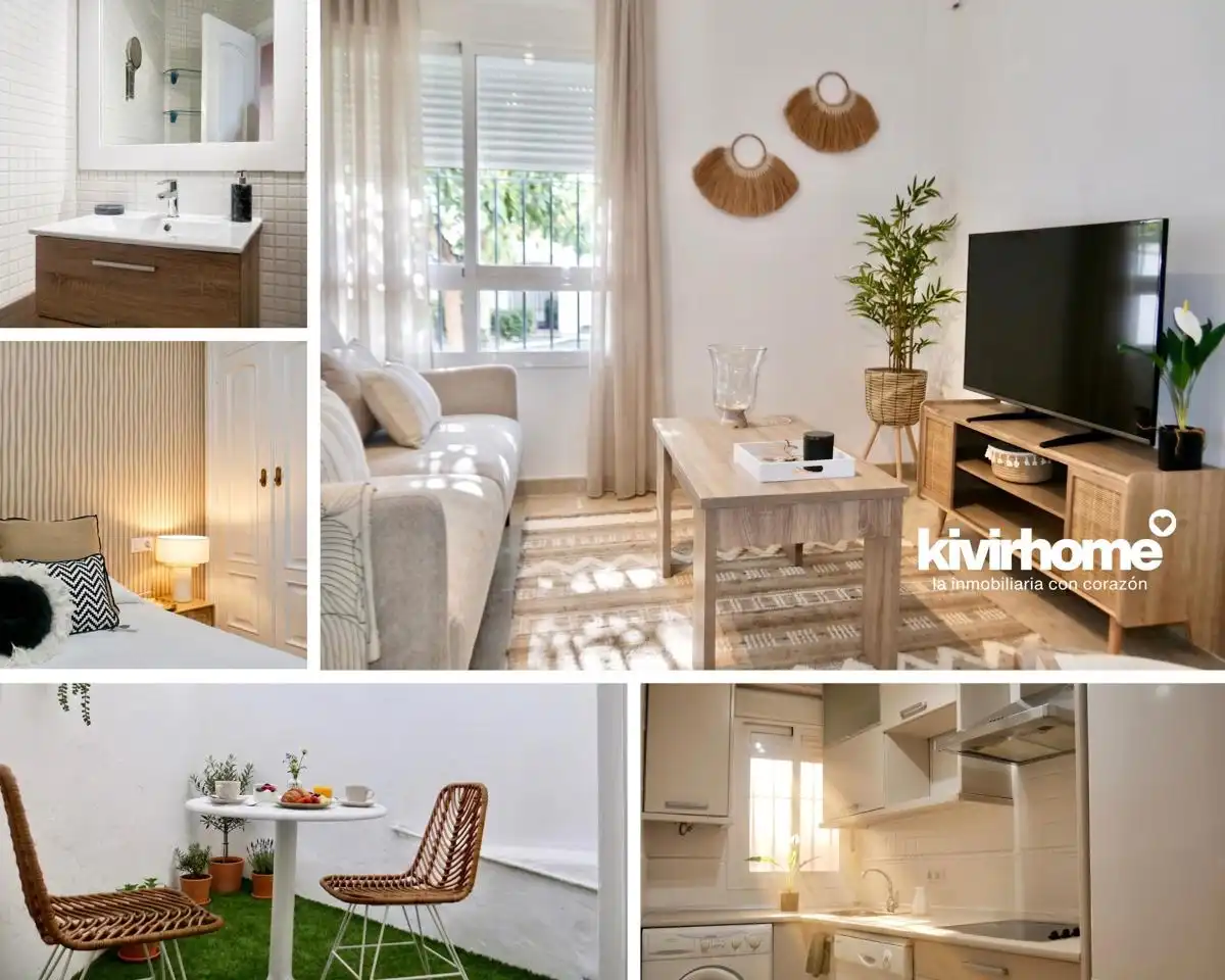 Sala d'estar de Apartament en venda en Sevilla amb Aire condicionat, Terrassa i Moblat