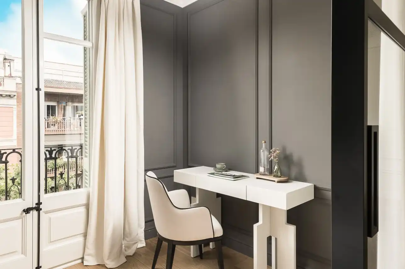 Dormitori de Apartament de lloguer en Barcelona amb Aire condicionat, Calefacció i Terrassa